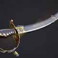 Traditional Japanese Katana Weapon With Black Scabbard Gold Accents Sharp Blade And Ornate Handle