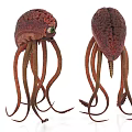 Alien Creatures Big-eyed Monster Cyclops Mutant Biological Mutant Octopus 3d model
