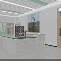 School Modern Laboratory Interior With Functional Lab Tables Cabinets Fume Hoods And Windows