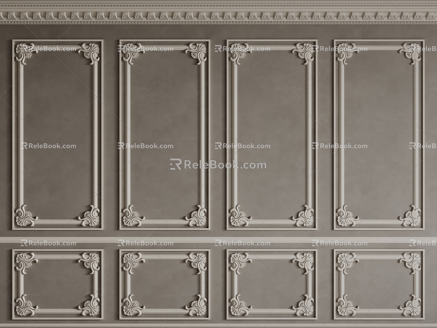 European-style lines, carved lines, decorative lines, plaster lines 3d model