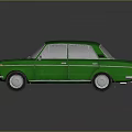 Green Classic Vintage Sedan Car Featuring Shiny Exterior And Retro Design