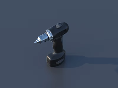 Black Cordless Drill With Battery Base A Versatile Hardware Tool For DIY Projects 3d model