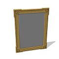 Vintage Decorative Mirror with Golden Ornate Frame and Intricate Carvings