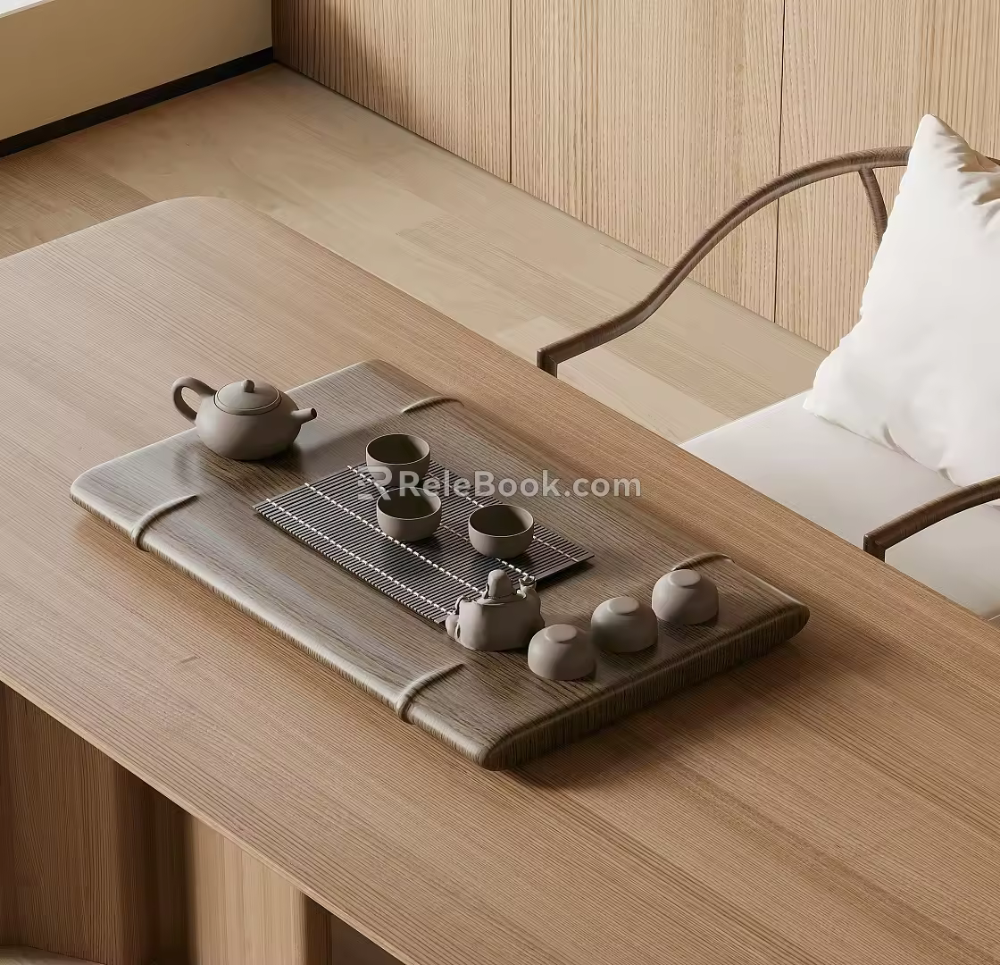 New Chinese Tea Table Tea Set 3d model