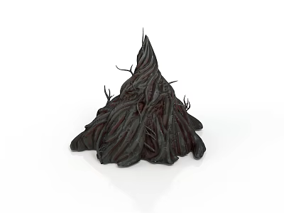 Dark Style Dead Tree Stump Dead Tree Stump Root Spike Bark Texture Tree Tree Realistic Cartoon 3d model