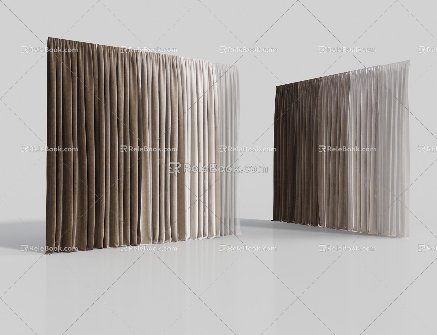 Fabric Curtains 3d model