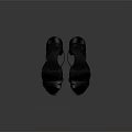 Gray Women's High Heel Sandals Open Toe Ankle Strap And Stiletto Heel Design