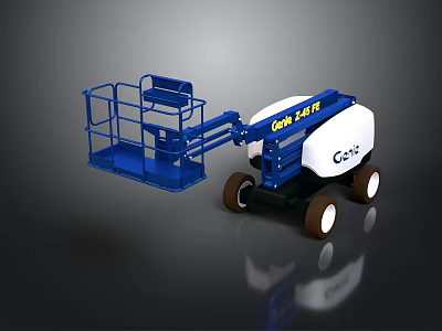 Genie Z45 Mobile Aerial Work Vehicle With Telescopic Boom And Basket Platform 3d model