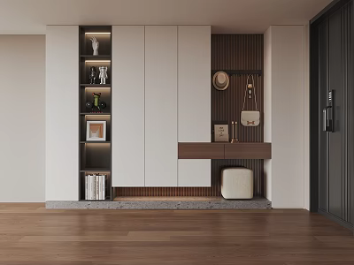 Shoe Cabinet Side Cabinet Decorative Cabinet Ornaments Hanging Decoration 3d model