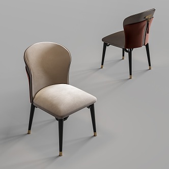 New Chinese style single chair 3d model