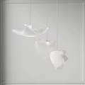 Modern Irregular Shaped Chandeliers With Metallic Finish For Interior Decor 3d model