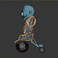 Robot Assistant Small Robot Butler Robot Butler Figure Game Figure 3d model