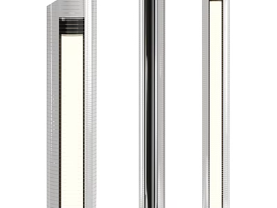 Modern Floor Lamp With Sleek Metal Design And White Illuminated Shade 3d model