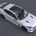 Sleek White Kia Sedan With Sporty Design Black Roof And Black Wheels