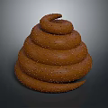 Brown Spiral Shaped Household Decorative Item With Multi Layer And White Specks