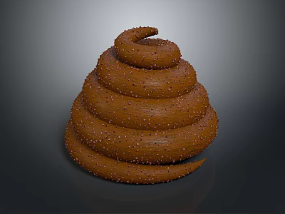 Brown Spiral Shaped Household Decorative Item With Multi Layer And White Specks 3d model
