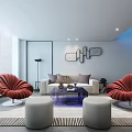 Modern reception area 3d model