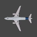 Airbus Commercial Aircraft In Flight With Extended Landing Gear And Blue Tail Fin
