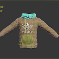 Warm Beige Hoodie With Colorful Graphic And Cozy Hooded Style