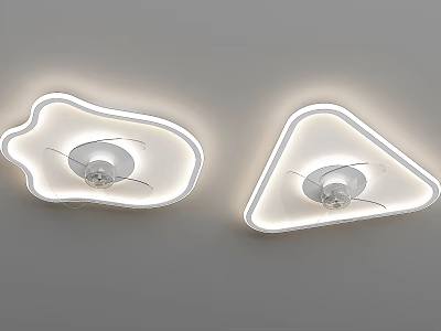 Sleek Modern Wall Lamps With Irregular Triangle Shapes And LED Lighting White Finish 3d model
