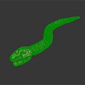 snake cobra venomous snake python 3d model