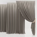 Gray Velvet Curtains with Soft Texture Elegant Drapery and Luxurious Tieback Design