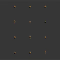 Slender Gold Metal Probes Arranged On White Background For Precision Instruments