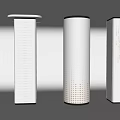 Modern pillar decorative column perforated lamp post 3d model