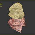 Stylish Plaid Hooded Scarf With Classic Check Pattern And Soft Fabric Texture