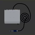 Silver LEFAN Electrical Device With Display Screen Buttons Coiled Cable And Blue Connector