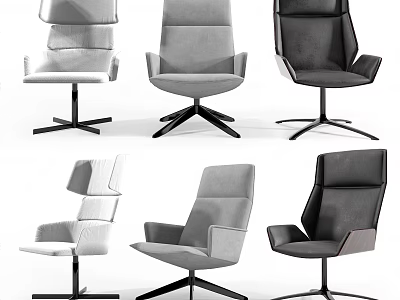 Modern Office Chair Collection With Ergonomic Design And Multiple Color Options 3d model