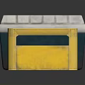 Household Storage Boxes with Black White Red and Yellow Lidded and Crate Designs