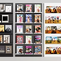 Books And Magazines Display On Shelves With Colorful Covers And Various Titles
