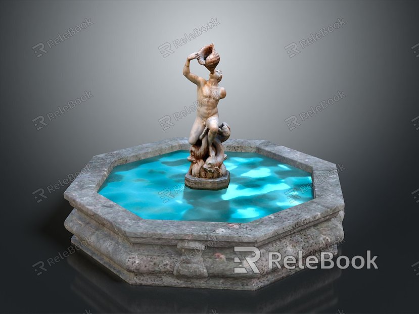 Fountain Cartoon Fountain Animation Fountain Styled Fountain Fantasy Style Fountain Magic Fountain model