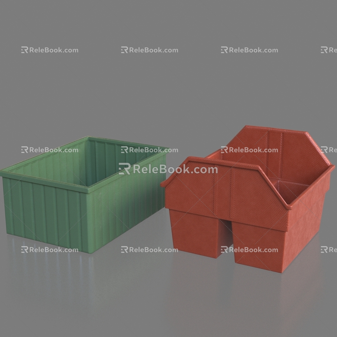 Modern plastic box weekly packing material box 3d model