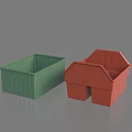 Sturdy Hardware Tools Storage Boxes With Green And Red Exteriors For Workshop Organization
