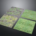 Grass Texture Tiles Featuring Different Green Grass Textures For Scene Design