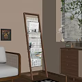 Cozy Living Room With Wooden Ladder Magazine Rack Beige Sofa And Decorative Elements