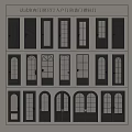 Various Black Door Designs With Glass Panels And Arched Styles Collection