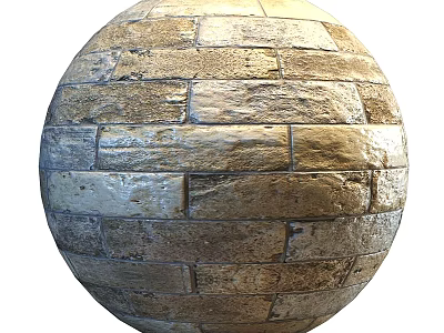Brick Spherical Component Structure Design With Textured Surface And Layered Patterns 3d model