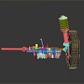 Shock absorber buffer spring tools hardware tools processing tools furniture realism 3d model