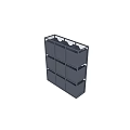 Metal Grid Storage Locker Unit With Numbered Compartments For Organizing Items 3d model