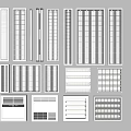 Modern Grille Lamp Combination 3d model