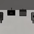 Modern Home Theater Wall Mounted Black Speakers Audio System Setup