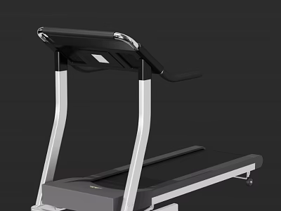 Modern Treadmill Fitness Equipment With Sturdy Frame And Black Running Belt 3d model