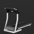 Modern Treadmill Fitness Equipment With Sturdy Frame And Black Running Belt