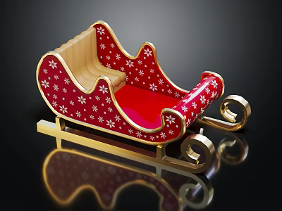 Light Luxury Sleigh Snowmobile Ski Car 3d model Light Luxury Sleigh Snowmobile Ski Car 3d model