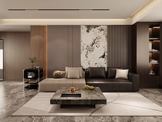 Living room sofa combination piano key sofa 3d model
