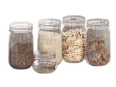 seasonings bottle seasonings jar seasonings kitchen supplies glass bottle 3d model