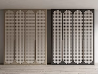 Quiet wardrobe rattan wardrobe 3d model